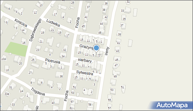 Pruszków, Grażyny, 3, mapa Pruszków