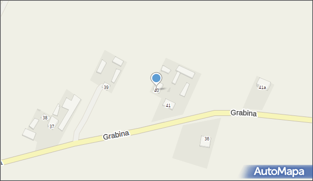 Przedbórz, Grabina, 40, mapa Przedbórz