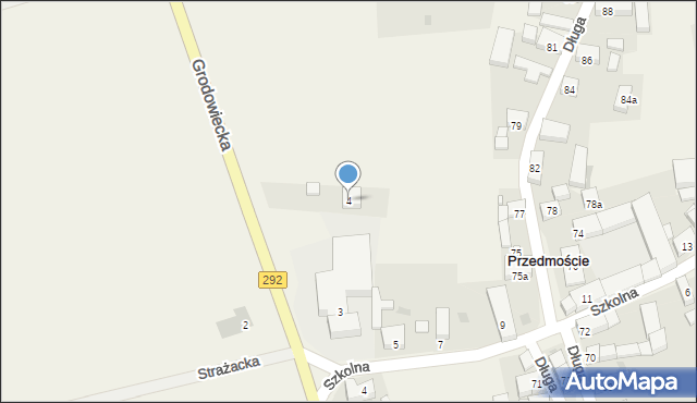 Przedmoście, Grodowiecka, 4, mapa Przedmoście