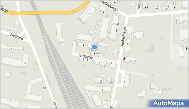 Przemyśl, Grażyny, 8, mapa Przemyśla