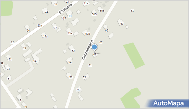 Przemyśl, Grochowska, 69, mapa Przemyśla