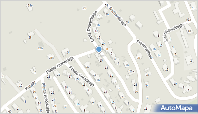 Przemyśl, Grota-Roweckiego Stefana, gen., 17, mapa Przemyśla