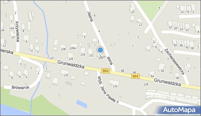 Przemyśl, Grunwaldzka, 100, mapa Przemyśla