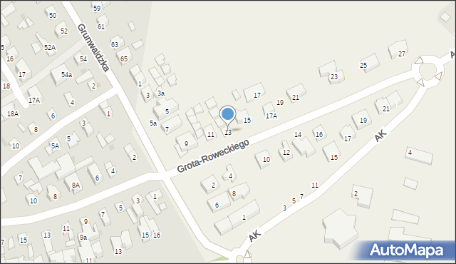 Przewłoka, Grota-Roweckiego Stefana, gen., 13, mapa Przewłoka