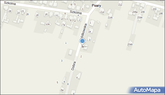 Psary, Gródkowska, 3a, mapa Psary