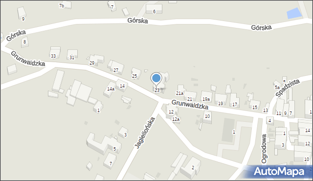 Radków, Grunwaldzka, 23, mapa Radków