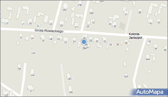 Radom, Grota-Roweckiego Stefana, gen., 26A, mapa Radomia