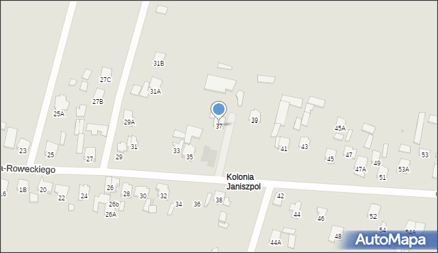 Radom, Grota-Roweckiego Stefana, gen., 37, mapa Radomia