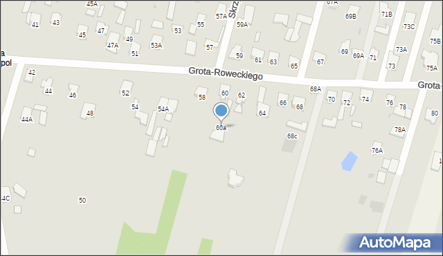 Radom, Grota-Roweckiego Stefana, gen., 60a, mapa Radomia