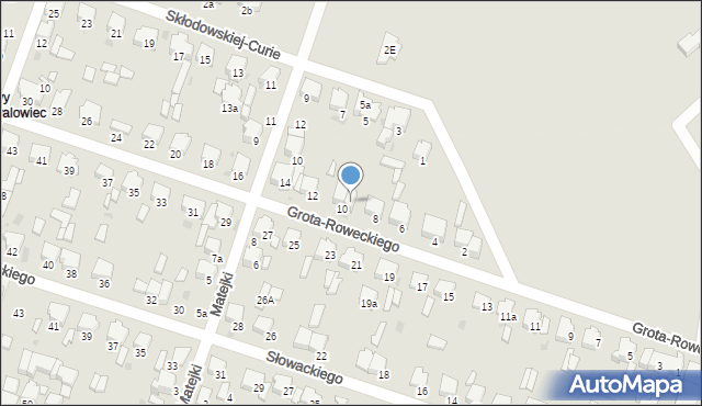 Radomsko, Grota-Roweckiego Stefana, gen., 10A, mapa Radomsko