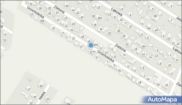 Raszyn, Grocholicka, 11, mapa Raszyn