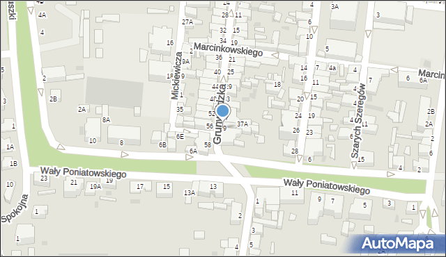 Rawicz, Grunwaldzka, 39, mapa Rawicz