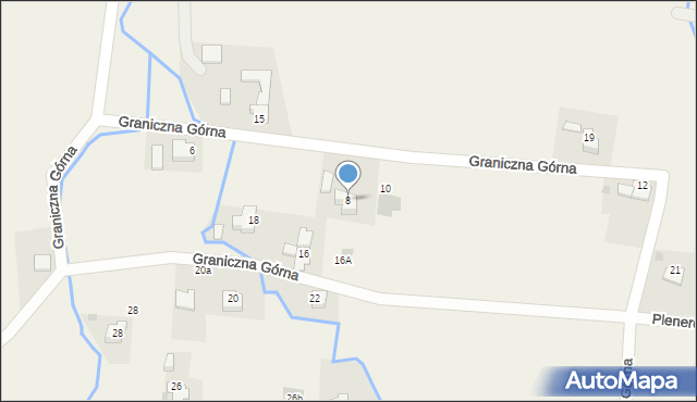 Roczyny, Graniczna Górna, 8, mapa Roczyny