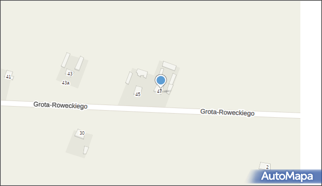 Rogalin, Grota-Roweckiego Stefana, gen., 56, mapa Rogalin