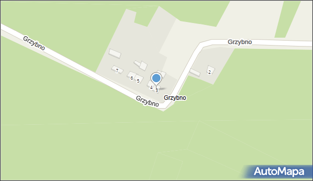 Różańsko, Grzybno, 3, mapa Różańsko