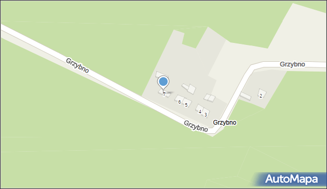 Różańsko, Grzybno, 7, mapa Różańsko