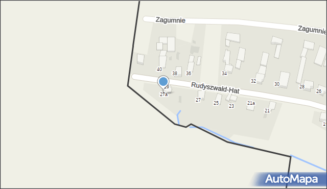 Rudyszwałd, Graniczna, 27a, mapa Rudyszwałd