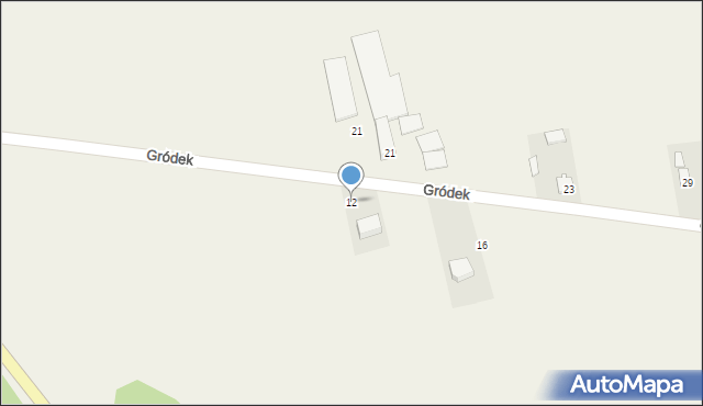 Ruszkowice, Gródek, 12, mapa Ruszkowice