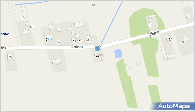 Ruszkowice, Gródek, 44, mapa Ruszkowice