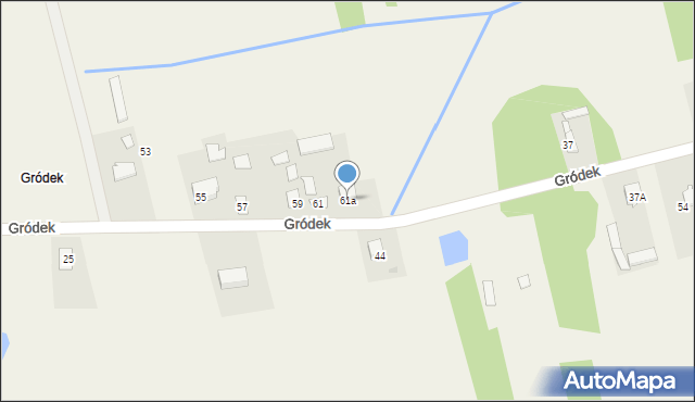 Ruszkowice, Gródek, 61a, mapa Ruszkowice