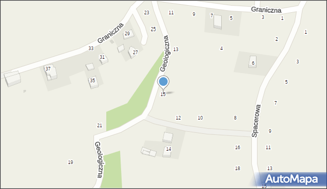 Rybna, Graniczna, 15, mapa Rybna