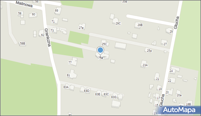 Rybnik, Graniczna, 75e, mapa Rybnika