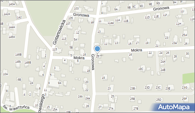 Rybnik, Gronowa, 15, mapa Rybnika