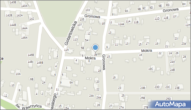 Rybnik, Gronowa, 16, mapa Rybnika