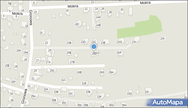 Rybnik, Gronowa, 25D, mapa Rybnika