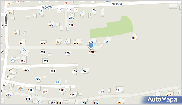 Rybnik, Gronowa, 25F, mapa Rybnika