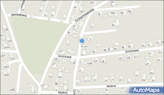 Rybnik, Gronowa, 7, mapa Rybnika