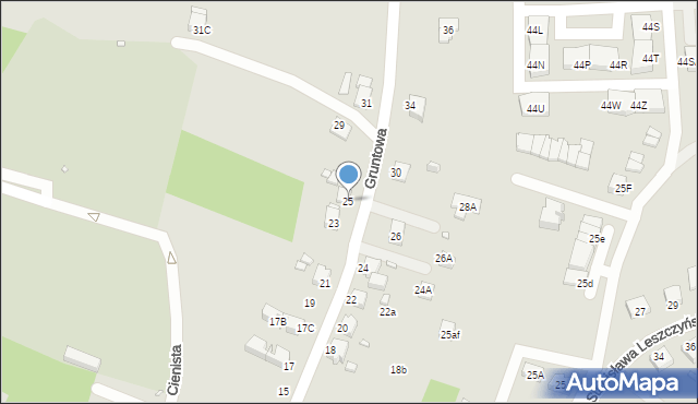 Rybnik, Gruntowa, 25, mapa Rybnika