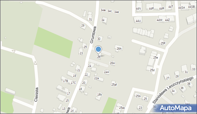 Rybnik, Gruntowa, 26, mapa Rybnika