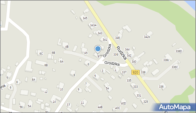 Rybnik, Grodzka, 4, mapa Rybnika