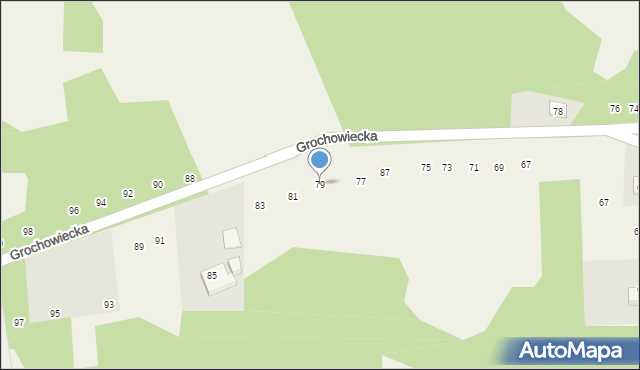 Ryczów, Grochowiecka, 79, mapa Ryczów