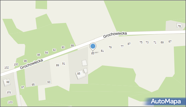 Ryczów, Grochowiecka, 83, mapa Ryczów