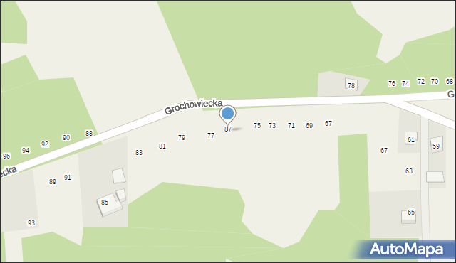 Ryczów, Grochowiecka, 87, mapa Ryczów