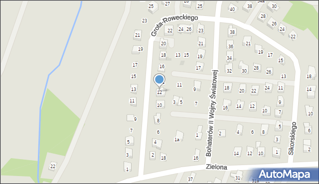 Rymanów, Grota-Roweckiego Stefana, gen., 12, mapa Rymanów