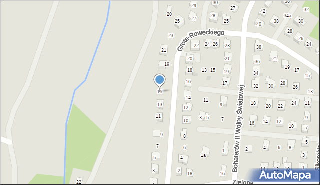 Rymanów, Grota-Roweckiego Stefana, gen., 15, mapa Rymanów