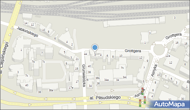 Rzeszów, Grottgera Artura, 2, mapa Rzeszów