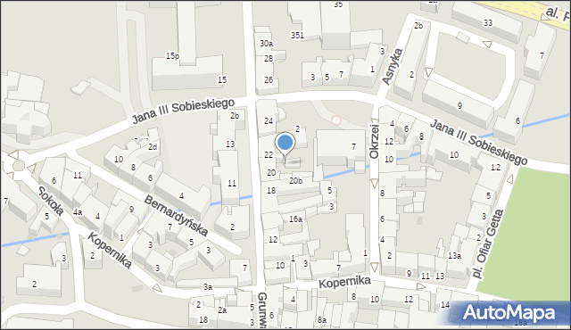 Rzeszów, Grunwaldzka, 20c, mapa Rzeszów