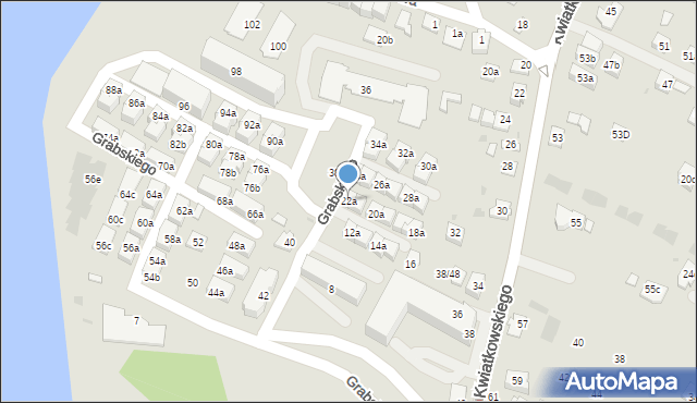 Rzeszów, Grabskiego Władysława, 22a, mapa Rzeszów