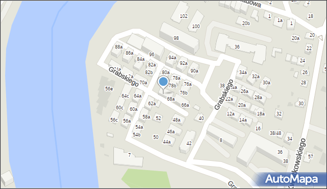 Rzeszów, Grabskiego Władysława, 68b, mapa Rzeszów