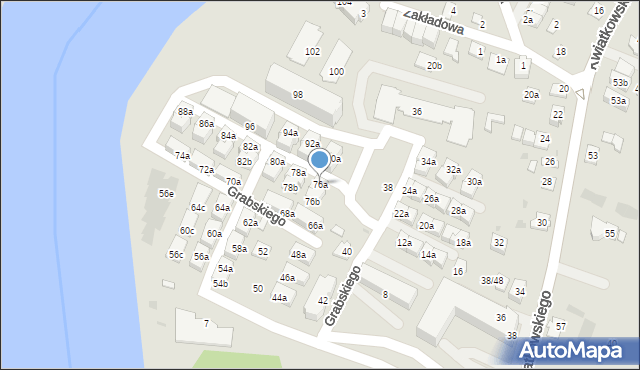 Rzeszów, Grabskiego Władysława, 76a, mapa Rzeszów