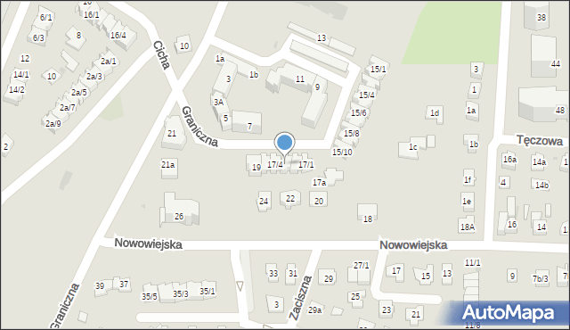 Rzeszów, Graniczna, 17/3, mapa Rzeszów