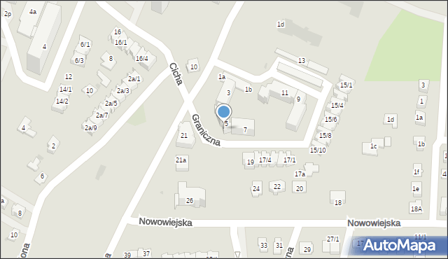 Rzeszów, Graniczna, 5b, mapa Rzeszów