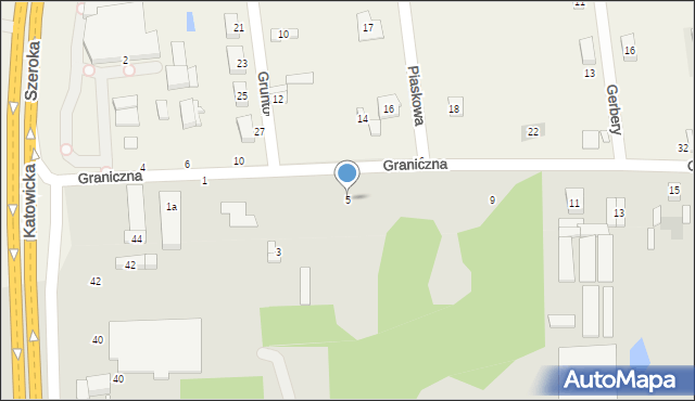 Rzgów, Graniczna, 5, mapa Rzgów