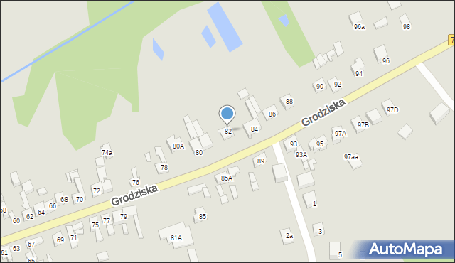 Rzgów, Grodziska, 82, mapa Rzgów