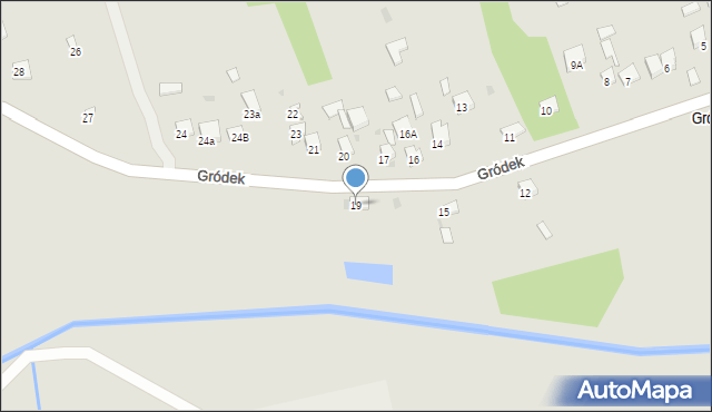 Sędziszów, Gródek, 19, mapa Sędziszów