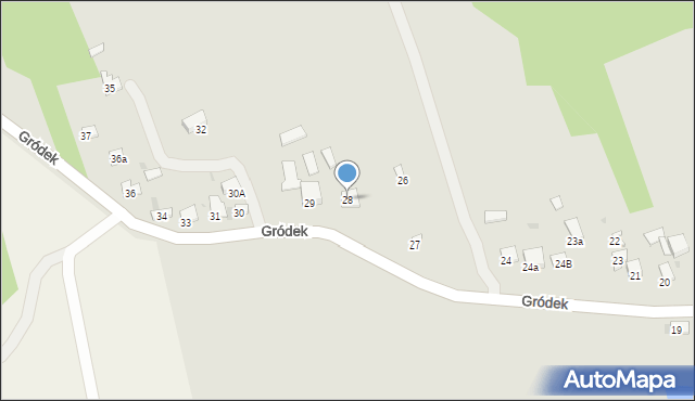 Sędziszów, Gródek, 28, mapa Sędziszów